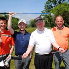 Robert Patrick and Alan Elliot with partners Derek Wynne (left) from Scobie & Junor and Jamie Hart from Dalziel Ltd.