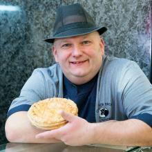 Gold award winning pies from Tom at Grierson Brothers Butchers, Castle Douglas