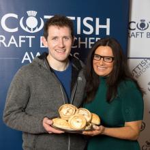 Graham Lawson meets Judith Ralston as he submitted her products at the SCB Savoury Pastry Awards