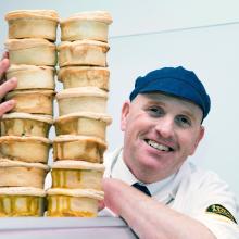 Award winning pies at James Aitken Butchers, Alloa