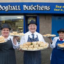 Paul, Mariesha & Christine Boyle celebrate yet another Gold award for their Scotch Pies 