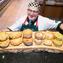 Sandy Crombie, Crombie's of Edinburgh with his award winning pies