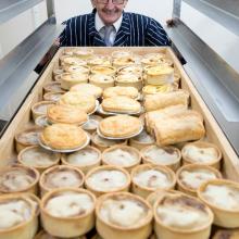 Gold award winning pies from James Chapman Butchers, Wishaw